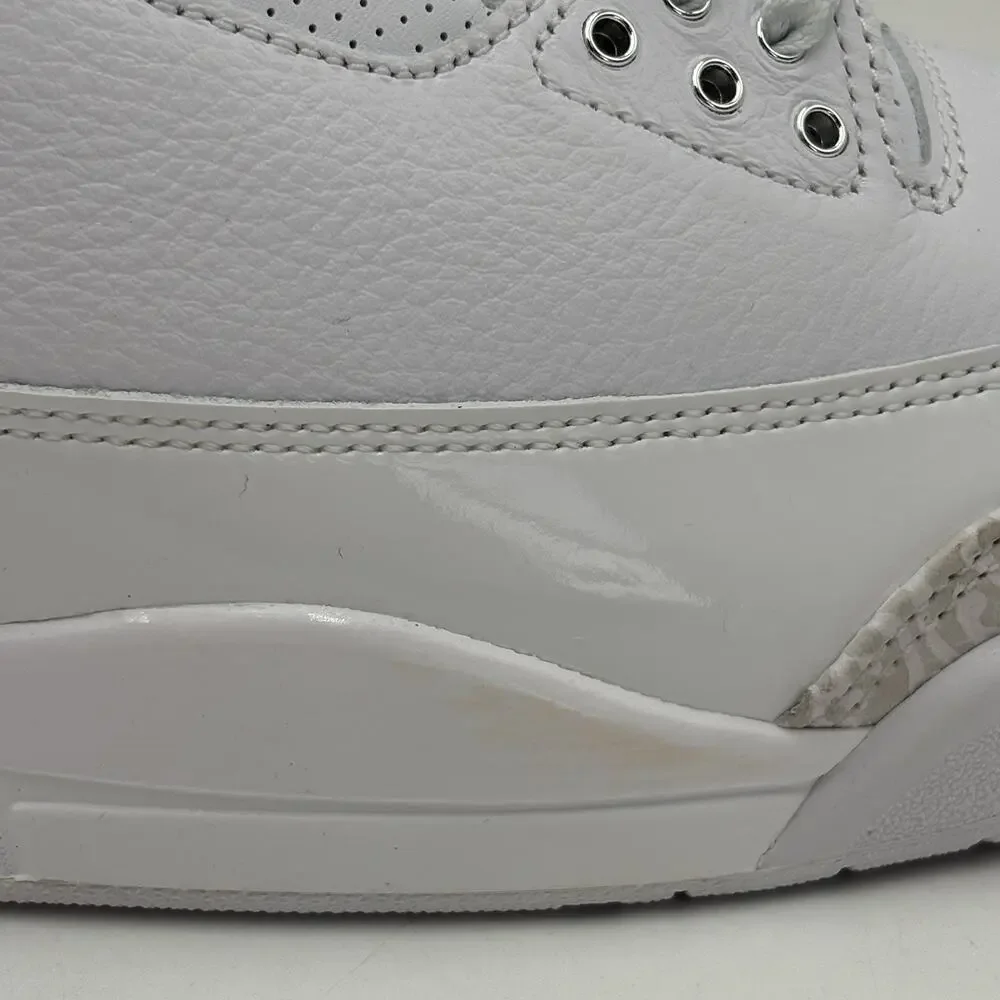 Jordan Air Jordan 3 Retro White Silver Sneakers CT8532 111 Mens Size 10.5 NEW